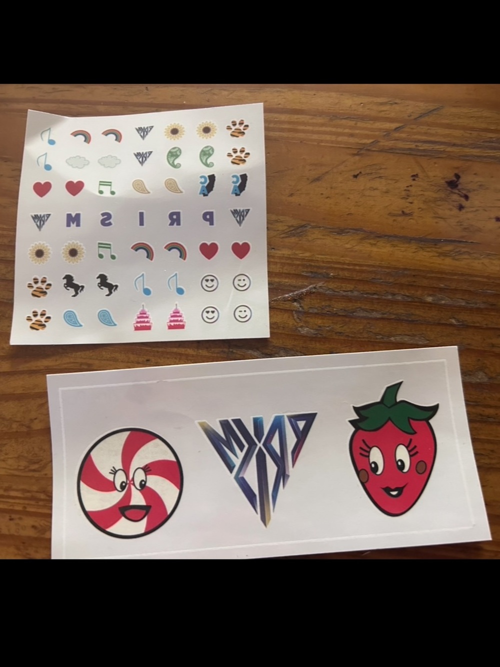 Katy Perry prism nail Sticker and temporary tattoos